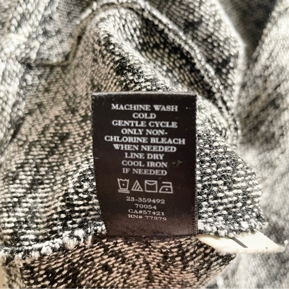 🎃 Ann Taylor Tweed Cotton Grey 3/4 Sleeve Blouse Small - Picture 12 of 12